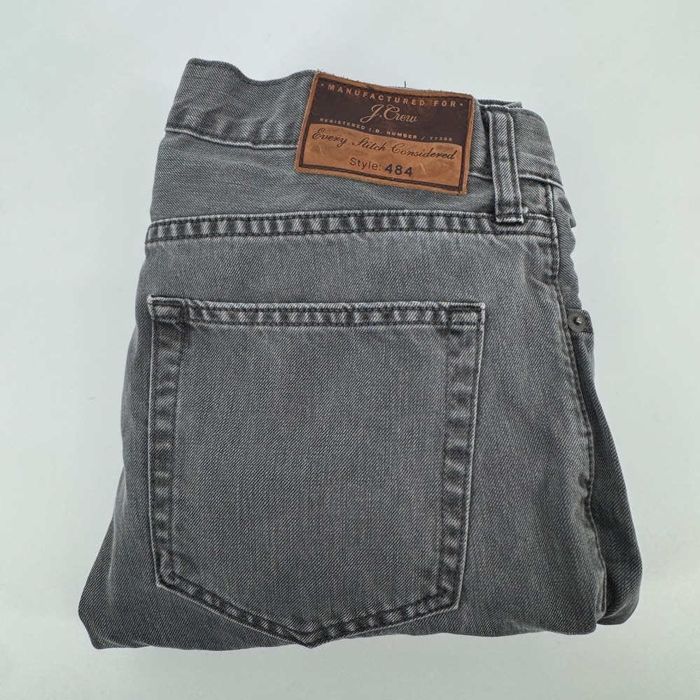 J.Crew 484 Slim Fit Jeans Mens 30x32 Grey Washed Denim 100% Cotton Every Stitch